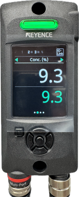 Coolant Commander FS-1000 display screen showing 9.3 percent actual and 9.3 percent target concentration