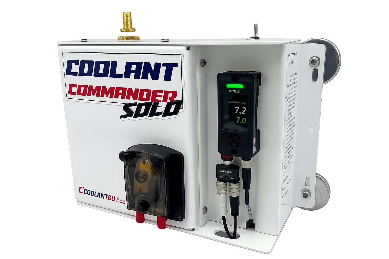 Coolant Commander SOLO unit with digital refractometer and on-board peristaltic pump